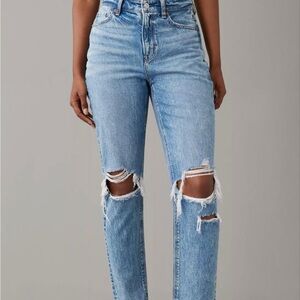 American Eagle high waisted ripped mom Jeans
